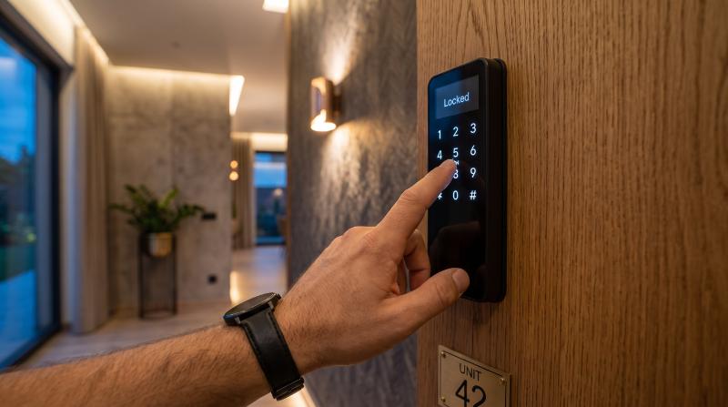 Okos számkódos ajtózár Airbnb vendégek számára
